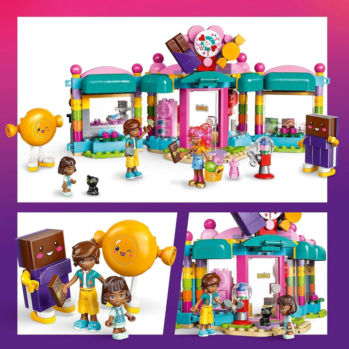 LEGO Friends Heartlake City Shop, set de joacă pentru fete cu vârsta peste 6 ani, joc de rol cu 2 mini-doll-uri, jucărie cu micro-doll și pisică 42649 Seturi de constructie Besuche den LEGO-Store