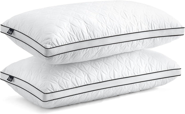 Pernă Bedstory 40X80Cm Set de 2 perne, pernă de dormit din microfibră 2X950G, pernă de pat respirabilă și lavabilă, ideală pentru un somn odihnitor profund, certificată Oeko-Tex Perne standard Naty Shop Alb Negru 40X80 ( set de 2 )