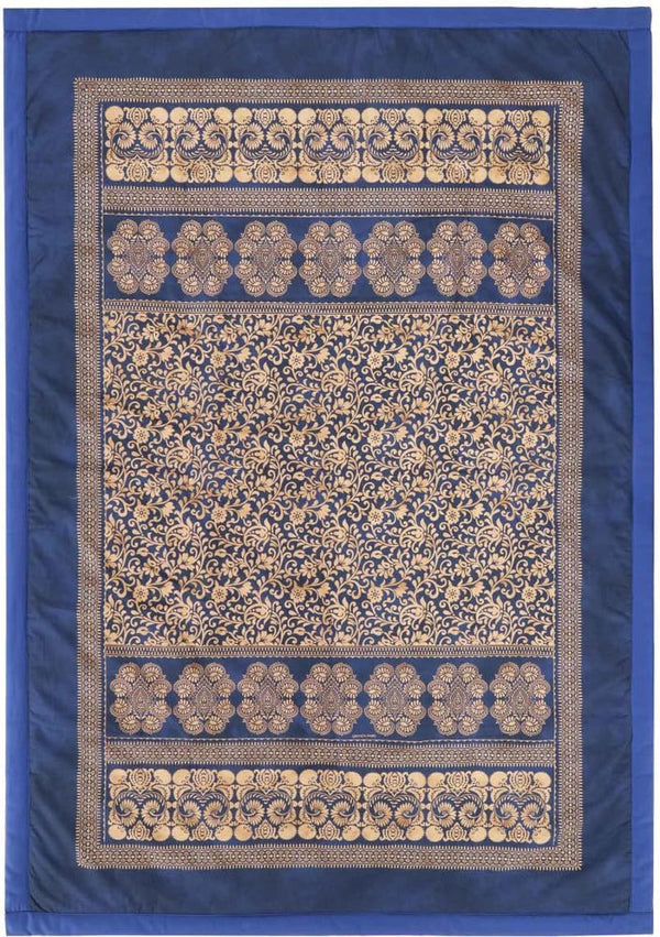 BASSETTI bumbac carouri TORCELLO culoare DARK BLUE B1 dimensiunea 135X190 Plapumi si pilote Naty Shop Albastru închis 135X190