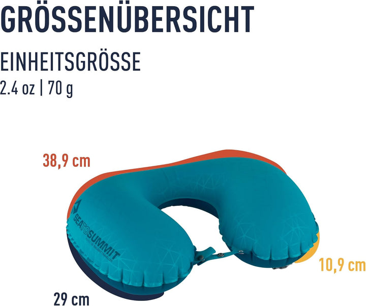 Sea to Summit - Aeros Premium Lumbar Cushion - Pernă de susținere gonflabilă - Ajutor pentru partea inferioară a spatelui - 50D Polyester Fabric - Geantă de călătorie compactă - Lucru, călătorie și călătorii cu mașina - Gri - 70G Perne lombare Naty Shop
