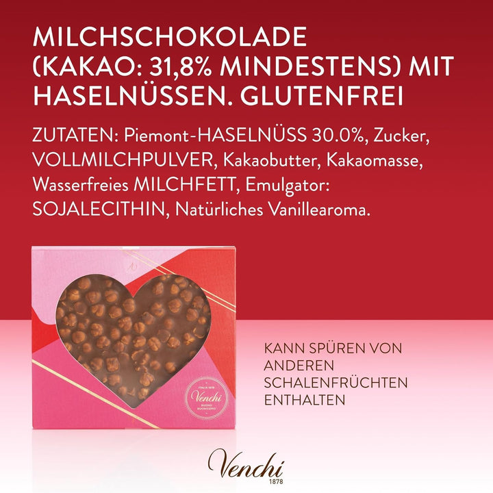 Venchi – Brutto&Buono, Ciocolata cu Lapte, Fara Gluten, Colectie de Ziua Indragostitilor, 300 grame Bomboane de Ciocolata Naty Shop