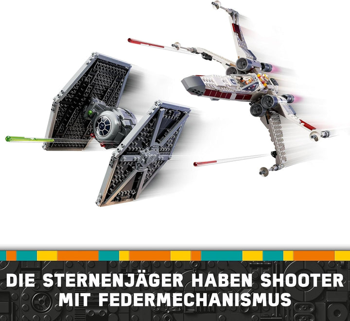 LEGO Star Wars TIE Fighter & X-Wing Mashup, jucărie construibilă Starfighter, idee de cadou pentru copii, nave stelare personalizabile, cadou pentru băieți, fete și toți fanii 75393 Seturi de constructie Besuche den LEGO-Store