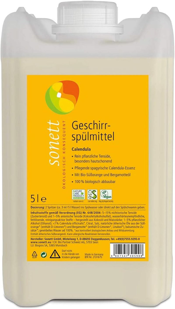 Lichid de spălat vase Sonett Calendula, 300 ml Detergenti Bucatarie Naty Shop 5 litri