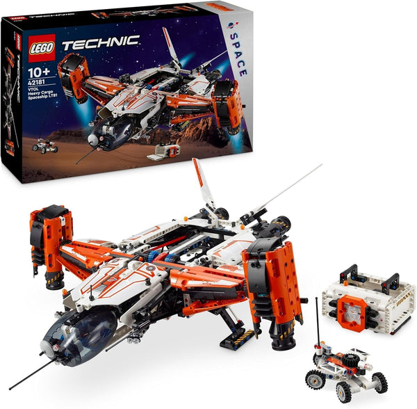 LEGO Technic Vtol transportor spațial LT81, set de construcție spațială, jucărie spațială, navă spațială, set de joacă cu mini-rover, cadou pentru băieți și fete cu vârsta peste 10 ani 42181 Seturi de constructie Besuche den LEGO-Store Singur