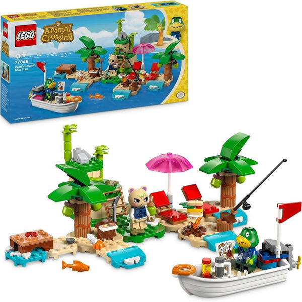 LEGO Animal Crossing Käptens Island Boat Tour, jucărie creativă pentru copii cu 2 minifigurine din seria de jocuri video, inclusiv Huschke, cadou pentru fete și băieți de la 6 ani 77048 Seturi de constructie Besuche den LEGO-Store Singur