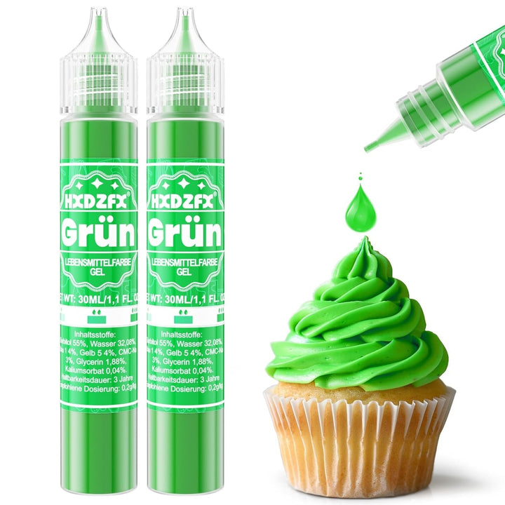 Coloranti alimentari gel, 2 x 30 ml, diverse culori Coloranti Alimentari Naty Shop Verde