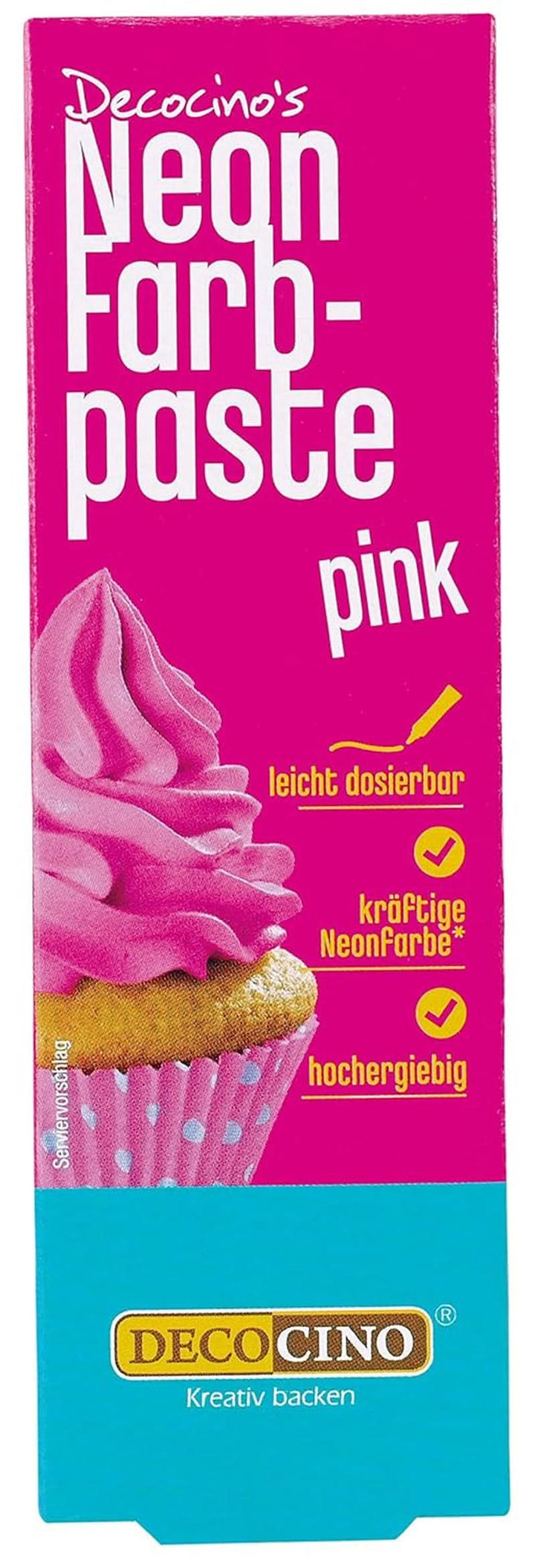 Decocino Neon Food, Colorant alimentar pasta, gust neutru Coloranti Alimentari Naty Shop Roz 25 grame