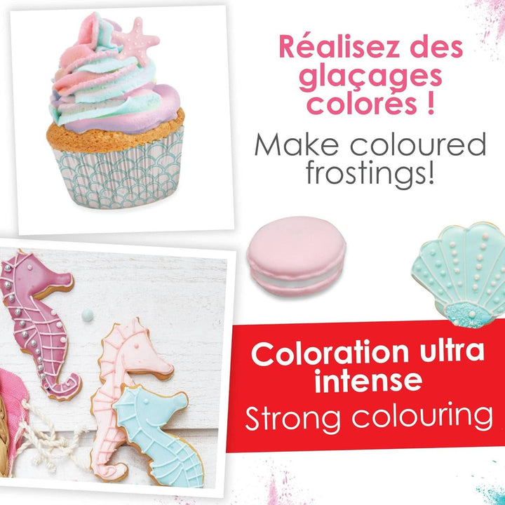 Scrapcooking, set 3 coloranți alimentari pudră Coloranti Alimentari Naty Shop