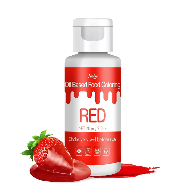 Limino, colorant alimentar pe bază de ulei, liposolubil, 60 ml Coloranti Alimentari Naty Shop Rosu