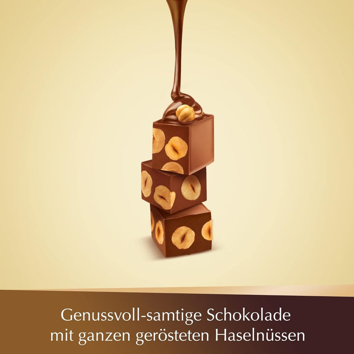 Lindt NUXOR Ciocolată cremoasă cu lapte Gianduja cu alune întregi prăjite, 103 grame Bomboane de Ciocolata Naty Shop