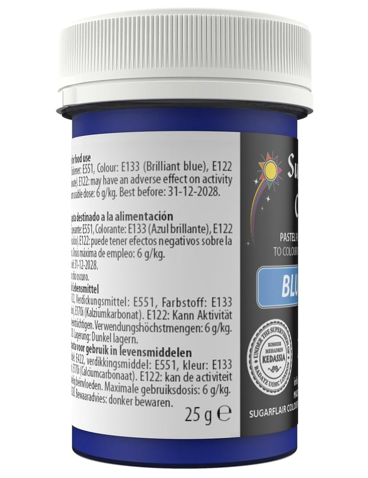 Sugarflair Lebensmittelfarbe Pasta Pastel Glockenblumeblue, Pasta Lebensmittel Farbe Für Fondant Und Marzipan, Spectral Concentrated Paste Colours - 25G Coloranti Alimentari Naty Shop