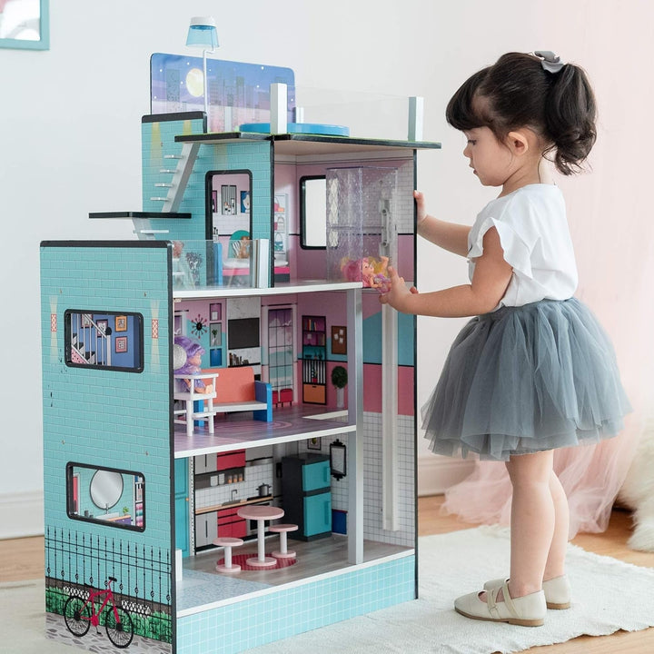 Olivia'S Little World Style Barcelona Casa de păpuși Casa de păpuși, albastru TD-13111D Casute de papusi Naty Shop