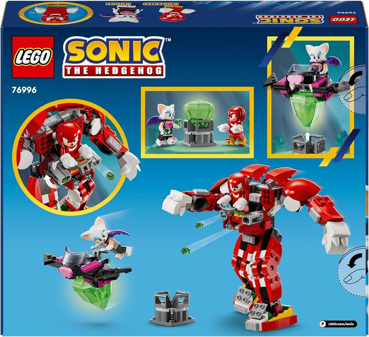 LEGO Sonic the Hedgehog Knuckles 'Guardian Mech', jucărie figurină de acțiune pentru băieți și fete cu vârsta de 8 ani și peste, cu Master Emerald și alte figurine din jocul video, idee de cadou pentru copii 76996 Seturi de constructie Besuche den LEGO-Store