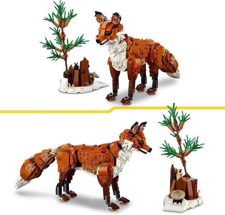 LEGO Creator Forest Animals: Red Fox, set de animale cu jucărie cu vulpe, bufniță și veveriță, figuri de animale de pădure cu care să te joci și să le afișezi, cadou creativ pentru băieți și fete de la 9 ani 31154 Seturi de constructie Besuche den LEGO-Store