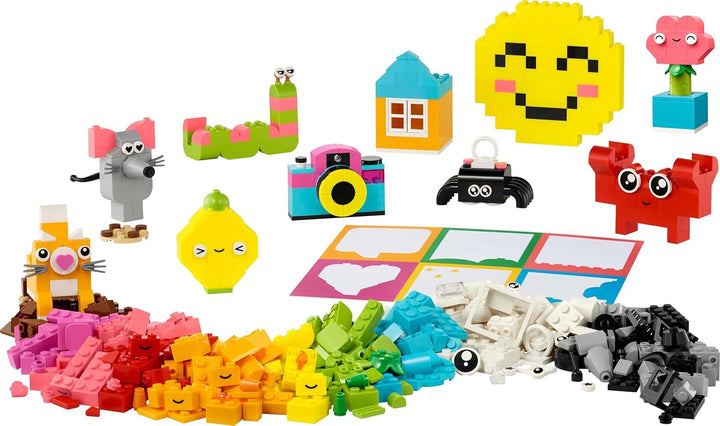 LEGO Classic Creative Fun Box, Cărămizi de construcție colorate pentru jocuri de rol imaginative, Set de construcție pentru începători, Jucării pentru fete și băieți de la 5 ani, Modele de reconstruit 11042 Seturi de constructie Besuche den LEGO-Store