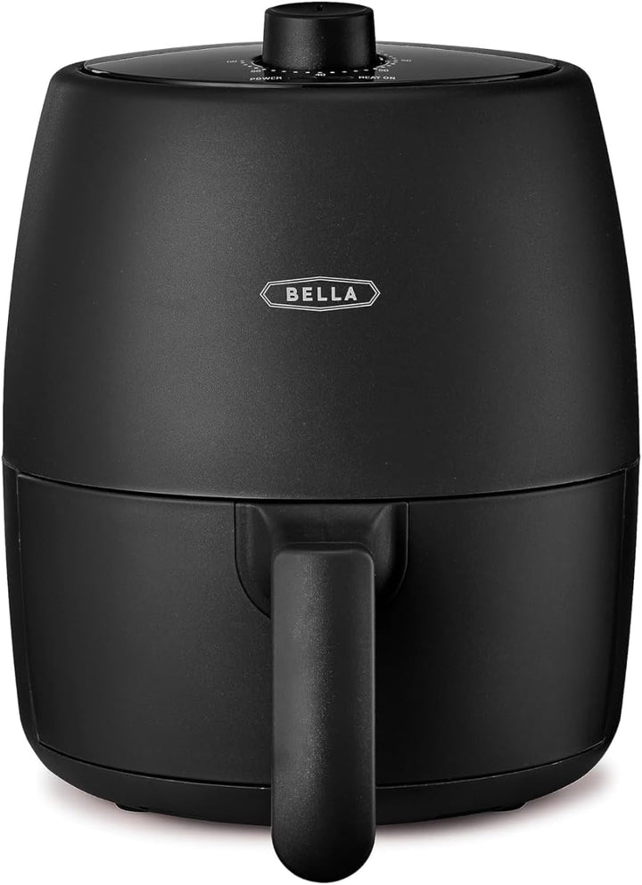 BELLA Hot Air Fryer 1.9L, 5-In-1 Compact Multi-Cooker, acoperire neaderentă, coș sigur pentru mașina de spălat vase Electrocasnice Naty Shop Negru 2L Manual cu buton rotativ unic