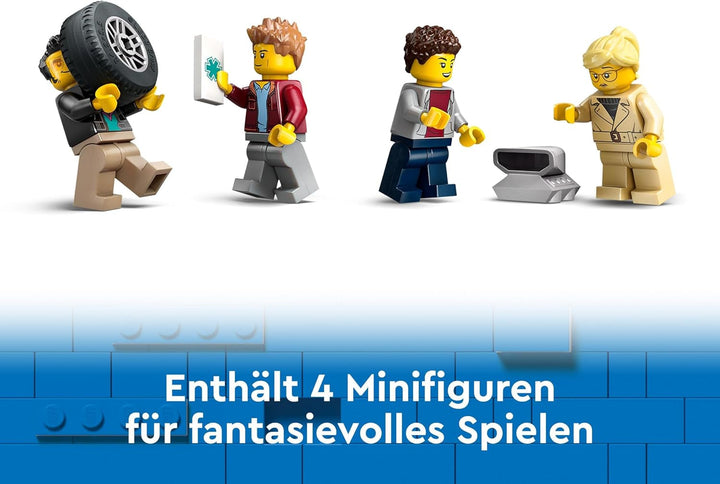 LEGO City Car Transporter cu mașină sport, set de 4 mașini de jucărie pentru băieți și fete de la 7 ani, cadou de Crăciun sau aniversare, 4 minifigurine pentru jocuri de rol 60408 Seturi de constructie Besuche den LEGO-Store
