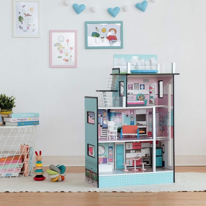 Olivia'S Little World Style Barcelona Casa de păpuși Casa de păpuși, albastru TD-13111D Casute de papusi Naty Shop