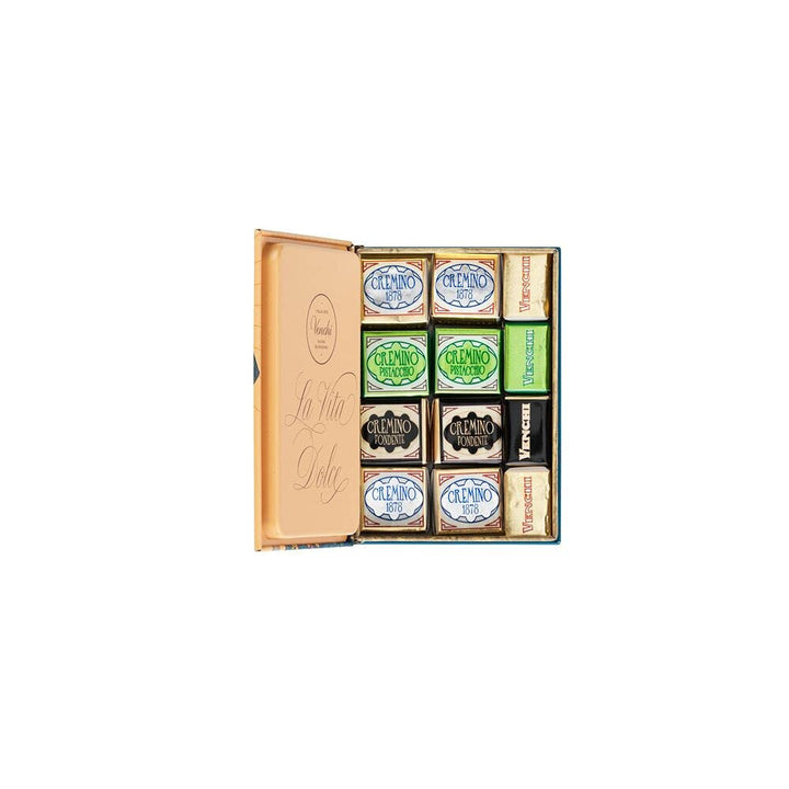 Venchi, Mini carte cu diverse ciocolate Cremini, 127 grame Bomboane de Ciocolata Naty Shop