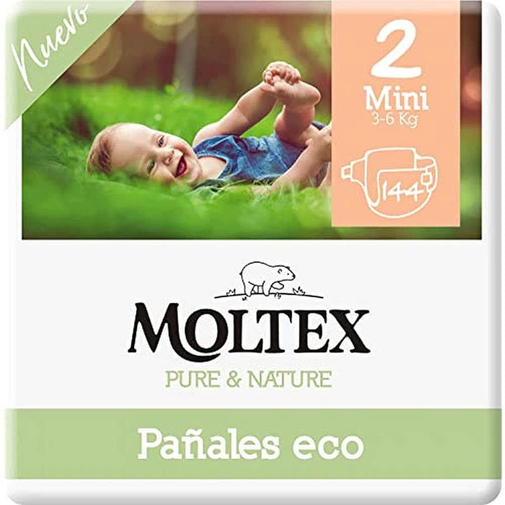 Scutece ecologice, alb cu design imprimat, diverse marimi Mama si Copilul Naty Shop Größe 2 (144 Stück)