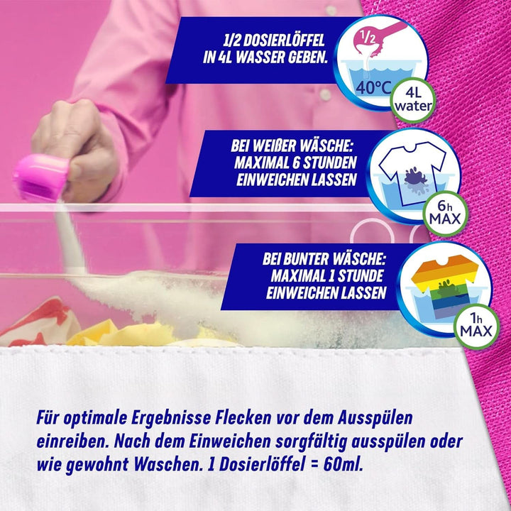 Vanish Oxi Action Powder Pink - 1,125 Kg - pudră de îndepărtare a petelor și de îmbunătățire a rufelor fără clor - pentru rufe colorate Detergenti Rufe Naty Shop