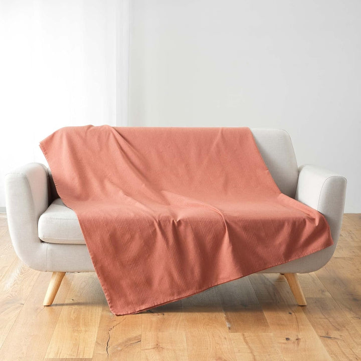 Douceur D'Intérieur, Pătură (220 X 240 Cm) Lucile Curry, Polycotton, Unicolor Paturi si Cuverturi Douceur d'IntÃ©rieur Marsala 180 X 220 Cm