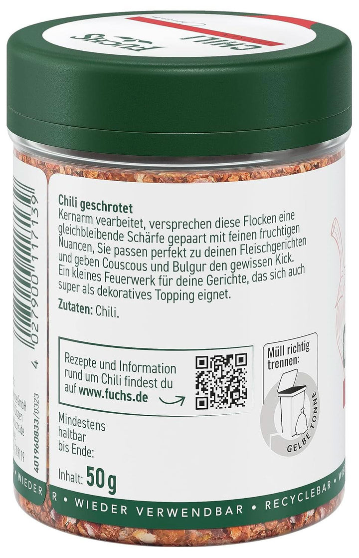 Fuchs Fulgi de chilli, 50 grame Condimente Naty Shop
