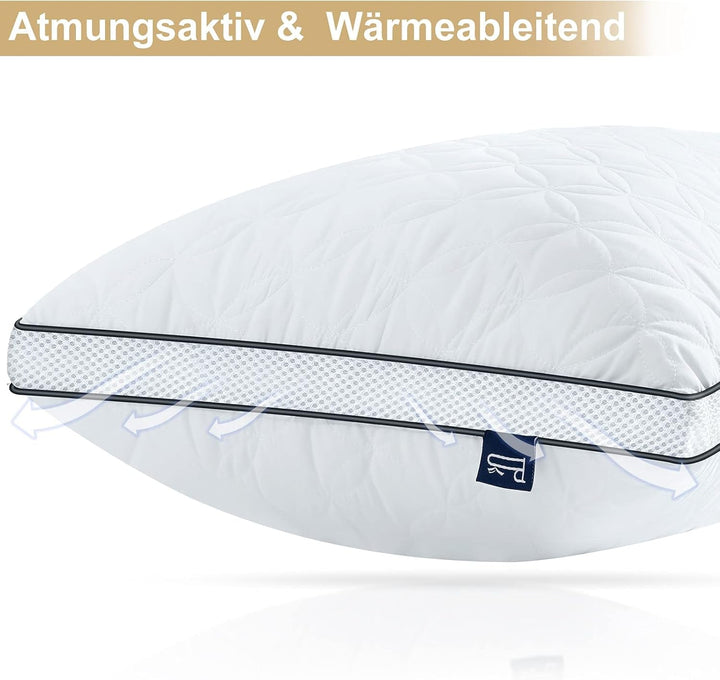 Pernă Bedstory 40X80Cm Set de 2 perne, pernă de dormit din microfibră 2X950G, pernă de pat respirabilă și lavabilă, ideală pentru un somn odihnitor profund, certificată Oeko-Tex Perne standard Naty Shop