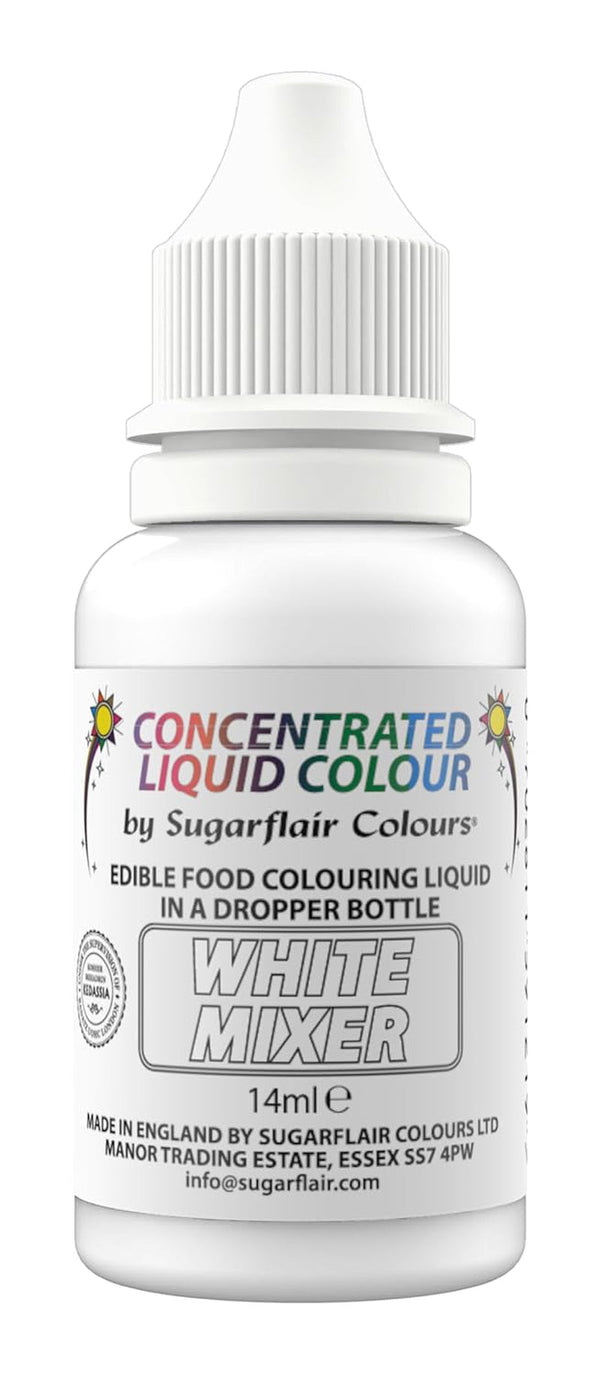 Sugarflair Edible Droplet Paint Colorant alimentar lichid alb - Colorant alimentar pentru pastă de zahăr, cremă de unt - poate fi utilizat cu aerograf - 14 ml Coloranti Alimentari Naty Shop Default Title