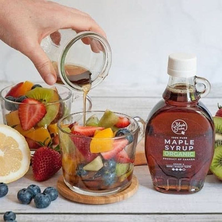 Maplefarm - Sirop de arțar organic pur canadian închis, grad A, închis, aromă puternică - 250 ml Indulcitori Naty Shop