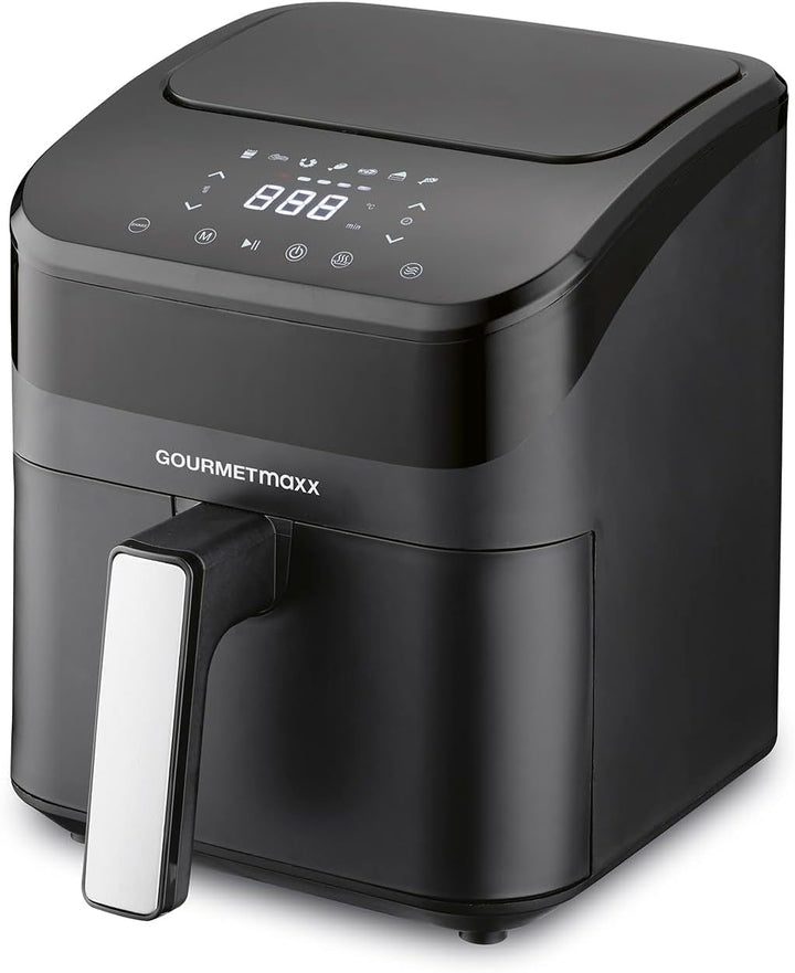 Gourmetmaxx Friteuză digitală cu aer cald XXL, 9 litri, 8 programe, 1800 W Electrocasnice Naty Shop Negru 4 litri
