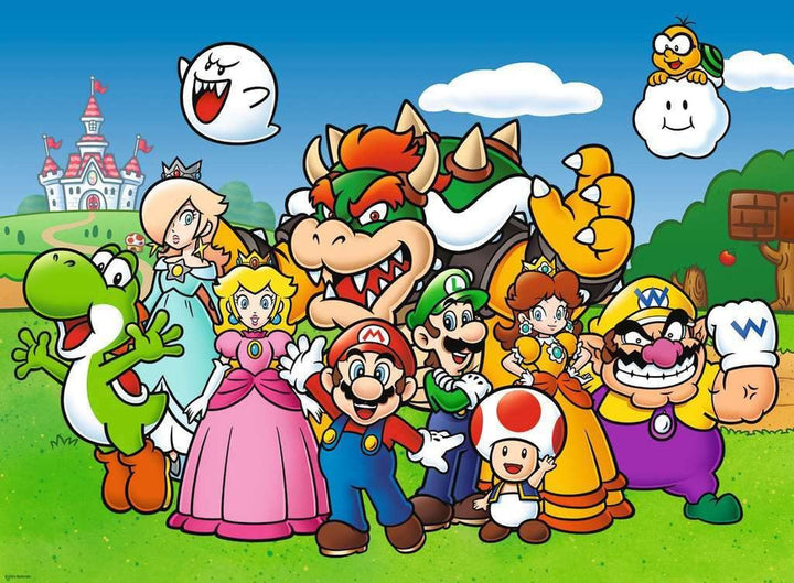 Puzzle jigsaw pentru copii 100 piese XXL - Nintendo Super Mario Fun Puzzle Naty Shop
