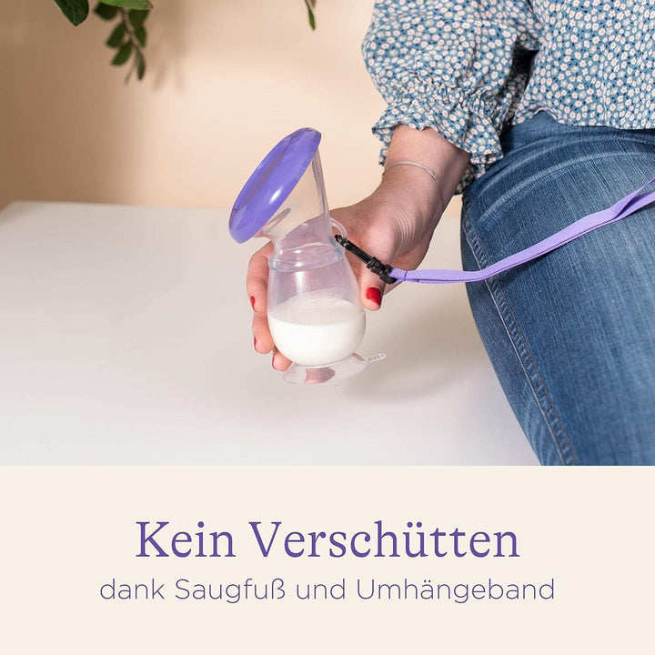 Lansinoh Silikon Milchpumpe & Muttermilchauffänger - Angenehmes & Extrem Weiches Silikon - Rettet Jeden Tropfen Muttermilch - Alternative Zu Milchauffangschalen, 1 Stück (1Er Pack) Accesorii Hrana si Alaptare Bebe Naty Shop