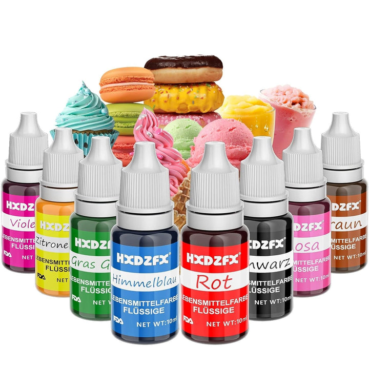 Coloranti alimentari gel, diverse marimi si culori Coloranti Alimentari Naty Shop Set 8 x 10 ml