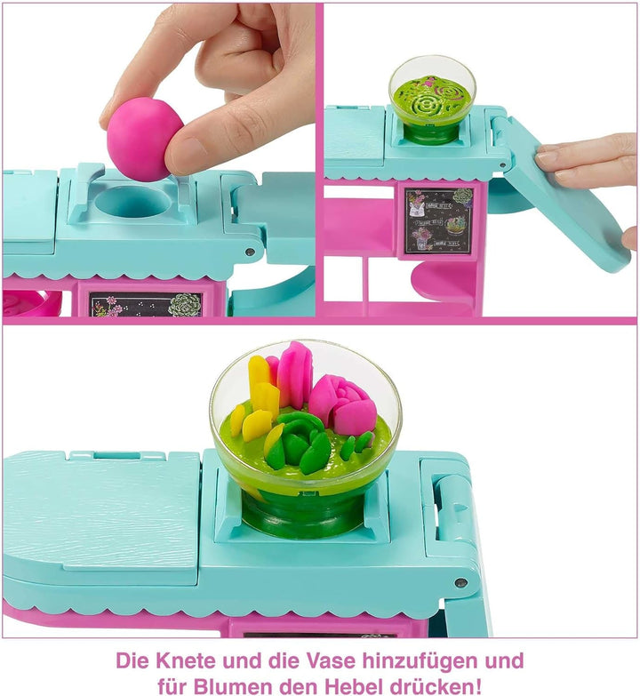 Barbie You Can Be Anything series, Florar, păpușă cu păr blond, lut de modelare pentru flori, accesorii, cadou pentru copii, jucărie de la 3 ani,Gtn58 Papusi Naty Shop