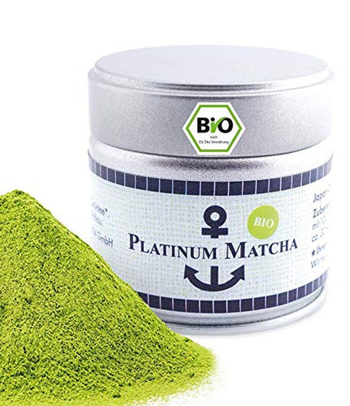 Matcha bio premium din Japonia, calitate ceremonială, fără pesticide, pulbere extrafină în cutie de 30 g, aromă intensă și delicată de ceai verde, potrivită pentru latte, smoothie, calitate ceremonială