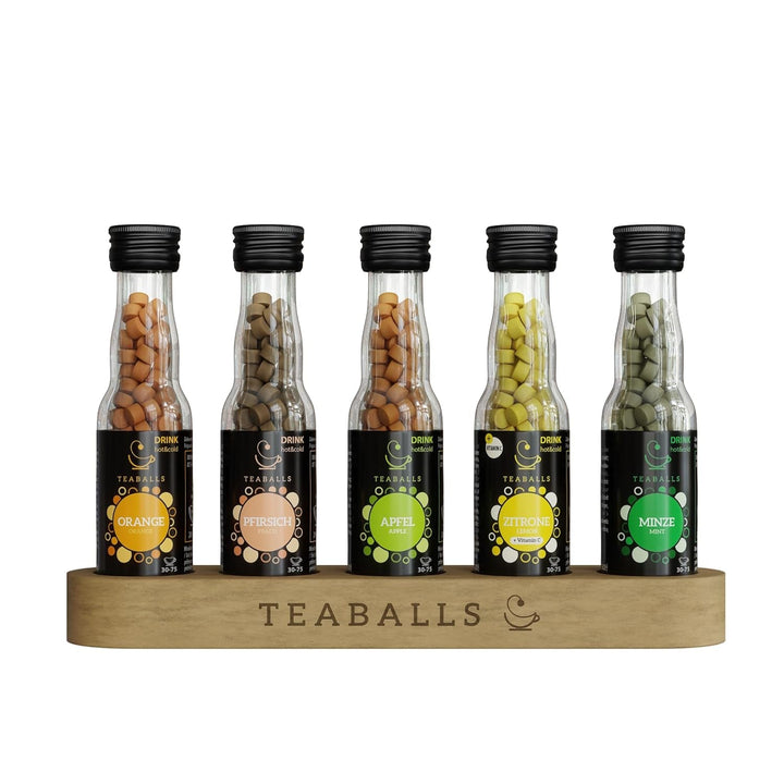 TEABALLS - Set de 3 POWER TEA MIX - ZMEURĂ, ENERGIE, CIREȘE Pentru aproximativ 120 de cești de ceai