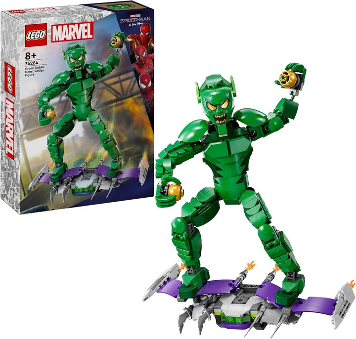 Figura de construcție LEGO Marvel Green Goblin, jucărie de construcție mobilă Super Villain pentru copii 8+, băieți și fete, set Spider-Man Universe cu glisoare și bombe de dovleac, idee de cadou Superhero 76284 Seturi de constructie Besuche den LEGO-Store Titlu implicit