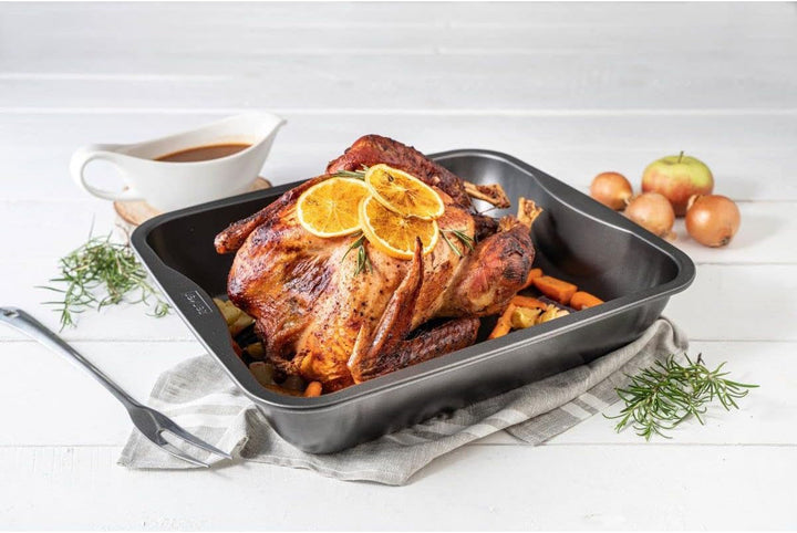 Zenker Xxl-Brat- Und Auslaufform (40 X 8 X 34 Cm) SPECIAL COOKING, Rechteckige Ofenform Mit Antihaftbebeschichtung, Backblech Für Krosse Braten & Saftige Aufläufe (Farbe: Schwarz), Menge: 1 Stück Matrite si tavi pentru copt Naty Shop