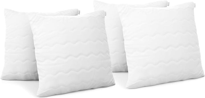 Ameliahome pernă 40X60 cm cu fermoar Quilting alb Reve Perne standard Naty Shop 4 bucăți (1 pachet)