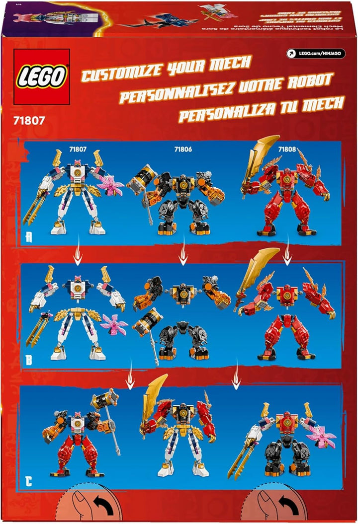 LEGO NINJAGO Mech-ul tehnologic al lui Sora, jucărie cu figurine de acțiune pentru copii, set ninja cu figurine, inclusiv Sora, mech pentru personalizare, cadou pentru băieți și fete cu vârsta de 7+ 71807 Seturi de constructie Besuche den LEGO-Store