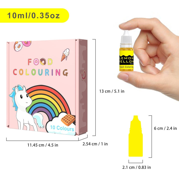 Set coloranti alimentari lichizi, 10 x 10 ml Coloranti Alimentari Naty Shop