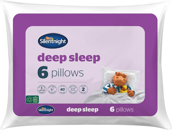 Pernă Silentnight Deep Sleep Perne standard Naty Shop Alb 6 bucăți