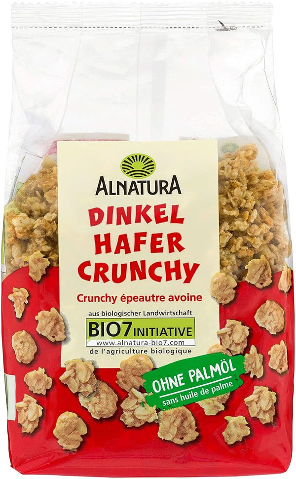 Fulgi și ovăz organic crocant, 375 grame Cereale Naty Shop 375 grame Fără ulei de palmier