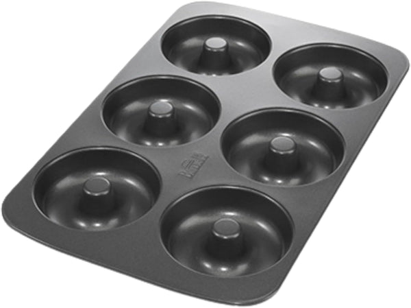 Birkmann, Easy Baking, Donutblech, Backform Für 6 Donuts, Mit Hochwertiger Antihaftbeschichtung, Ø 9 Cm, Mit Rezept, 881631 Matrite si tavi pentru copt Naty Shop 6Er Donut-Blech