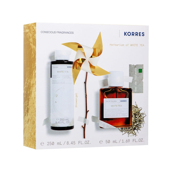KORRES WHITE TEA Apă de toaletă pentru femei, format de călătorie, parfum floral și proaspăt pentru femei cu aromă delicată de iasomie, ideal pentru călătorii, vegan, 10 ml