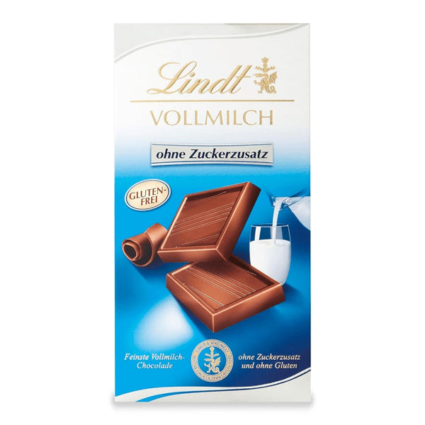 Ciocolata Lindt cu lapte integral fara zahar adaugat și fără gluten, 100 grame Bomboane de Ciocolata Naty Shop 100 grame Lapte integral fără zahăr adăugat