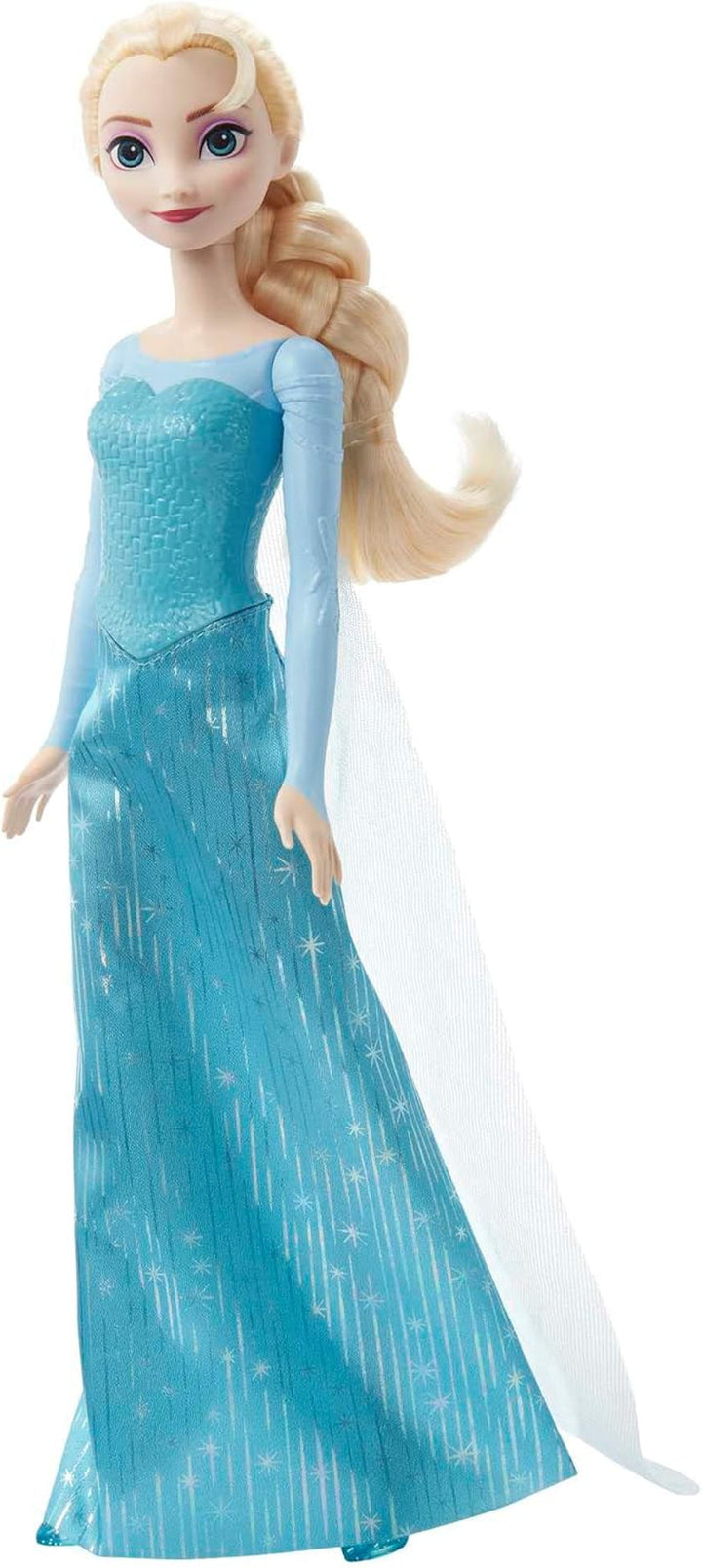 Mattel Disney The Ice Queen Elsa Doll, The Ice Queen Doll, păr blond pieptănat, mobilă, pantofi detașabili, cadouri Disney, jucării de la 3 ani, HLW47 Papusi Naty Shop