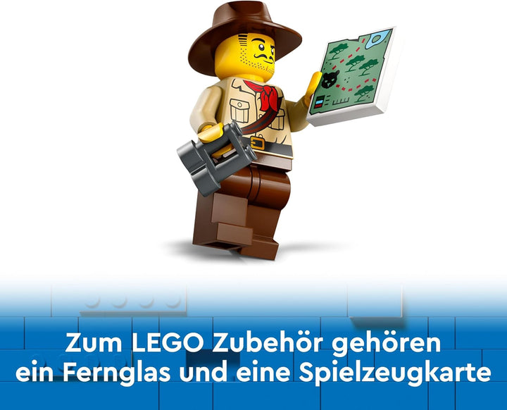 Camion LEGO City Jungle Explorer, set de construit și jucat pentru copii de peste 6 ani, cadou grozav pentru ziua de naștere, camion de jucărie, cu 3 minifigurine Adventurer și tigru 60426 Seturi de constructie Besuche den LEGO-Store