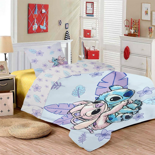 Lenjerie de pat pentru copii, Stitch, bumbac Lenjerie de pat - copii Naty Shop Cartoon 2Set 009